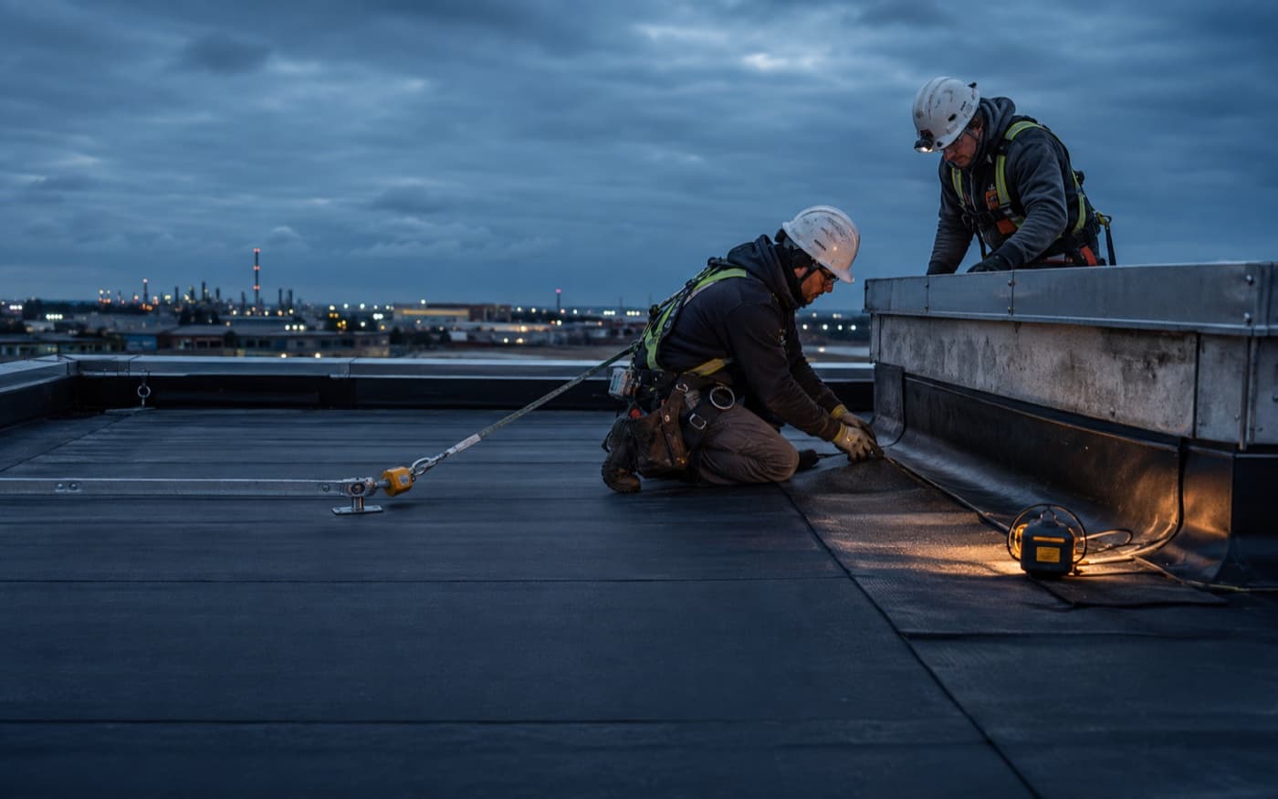 Commercial roof systems and exterior building envelope